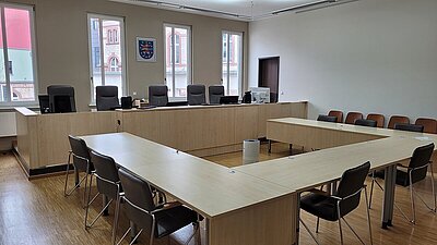 Sitzungssaal im Gerichtszentrum